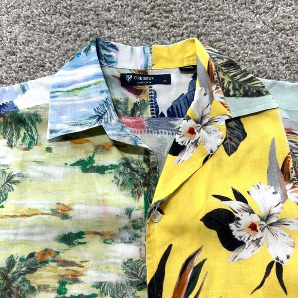 Daniel Cremieux Hawaiian Shirt Mens Medium Short Sleeve Button - Picture 3 of 8